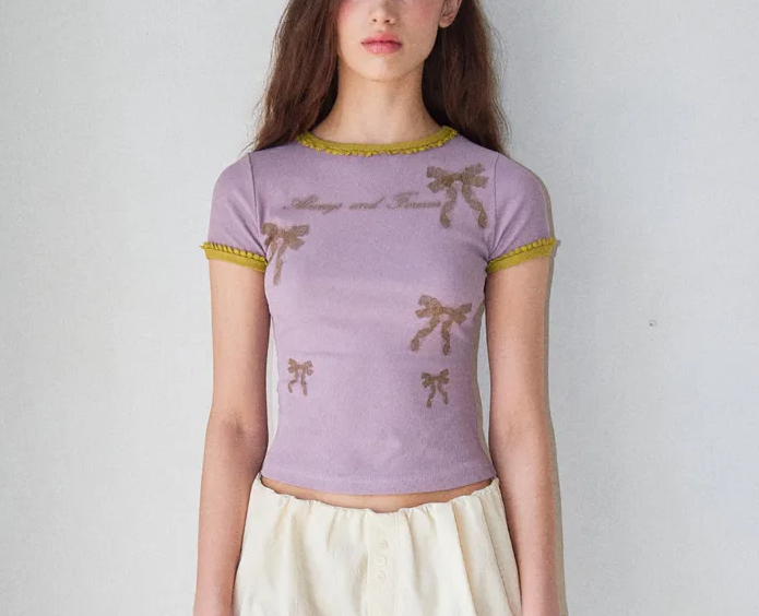 10월25일 화려한 날들 오수정역 임영주 퍼플 리본 티셔츠 25회 옷 정보