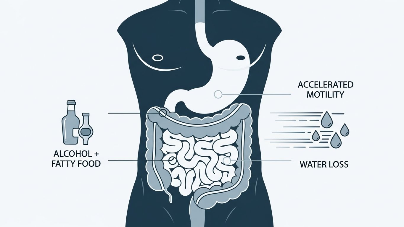 겨울 술자리 급설사 원인 3가지: 참치, 곱창, 그리고 알코올의 '삼중주' 해부