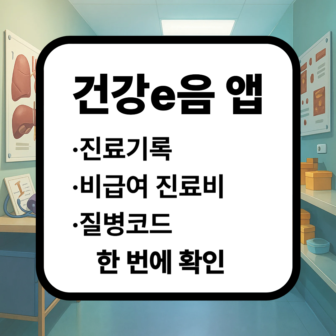 <건강e음 앱> 병원진료기록&middot;비급여 진료비&middot;질병코드 확인하기