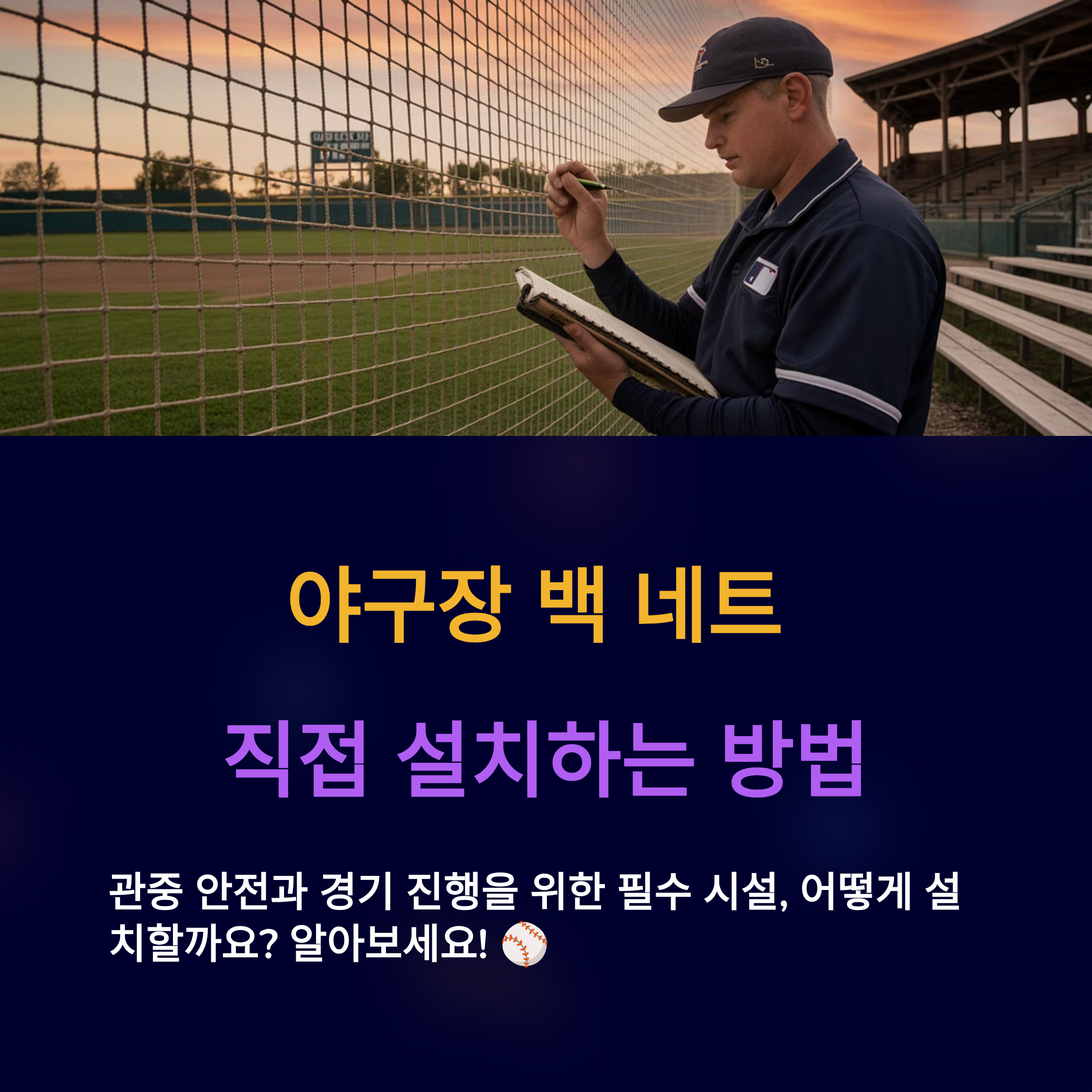 야구 백 네트 완벽 설치 가이드
