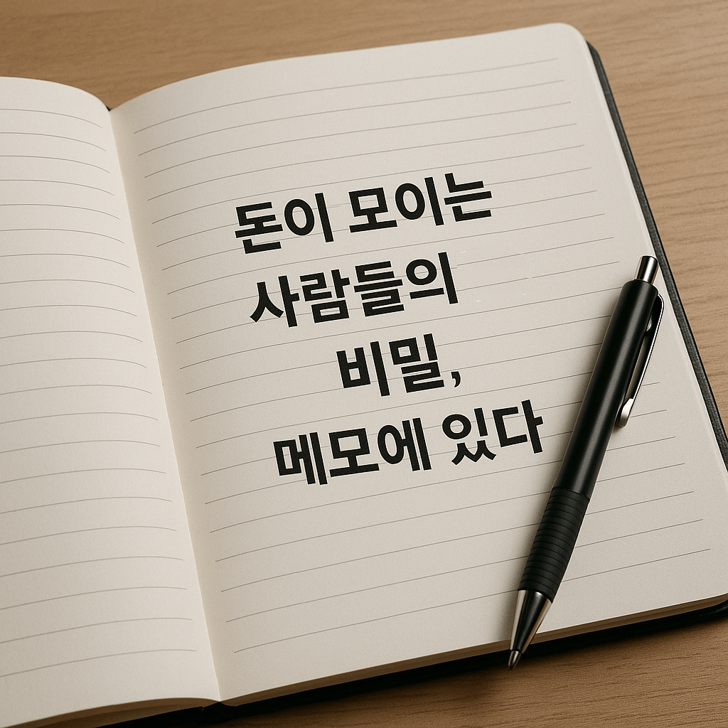 돈이 모이는 사람들의 비밀, 메모에 있다