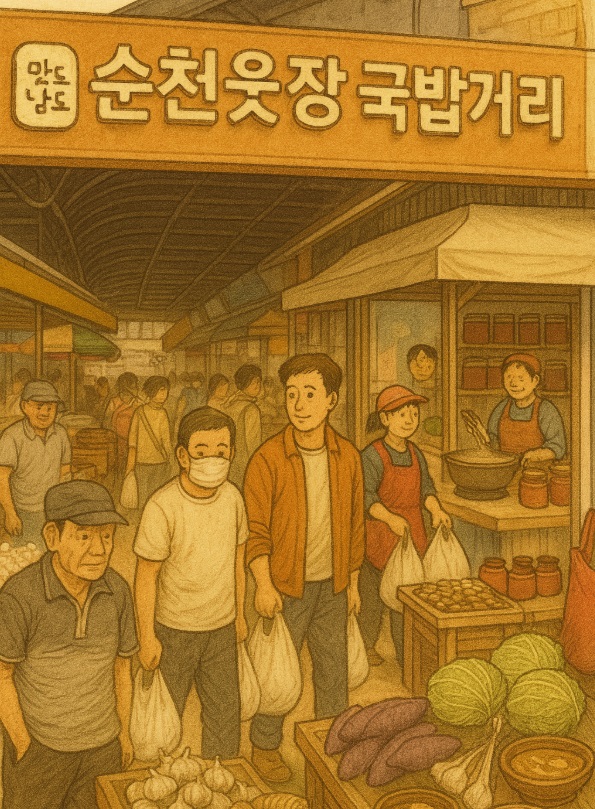 순천시 전통 시장 '웃장' 국밥 거리 관련 이미지