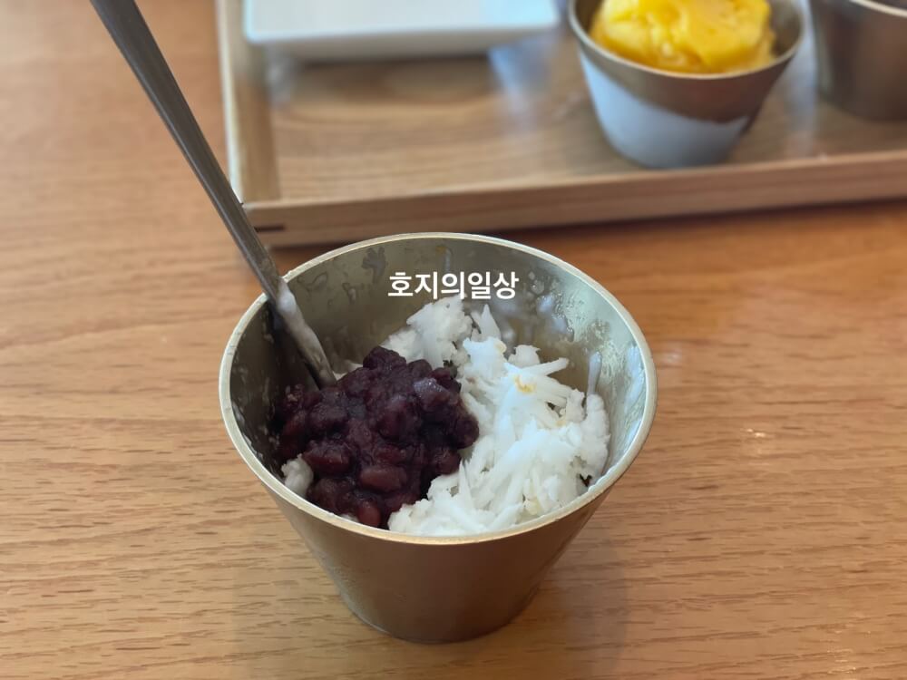 제주 신라호텔 바당 - 애플망고 빙수 단팥