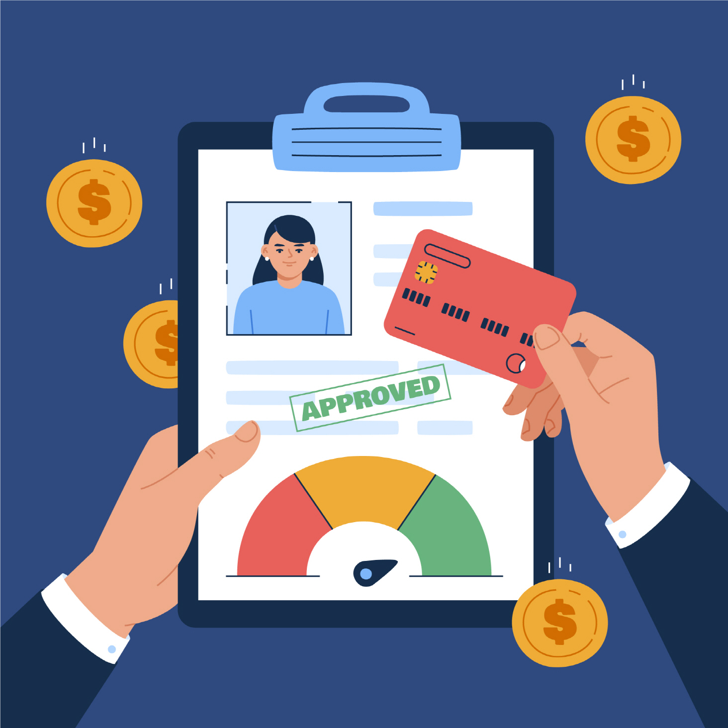 차트에 신용등급을 표현하는 그래프 이미지