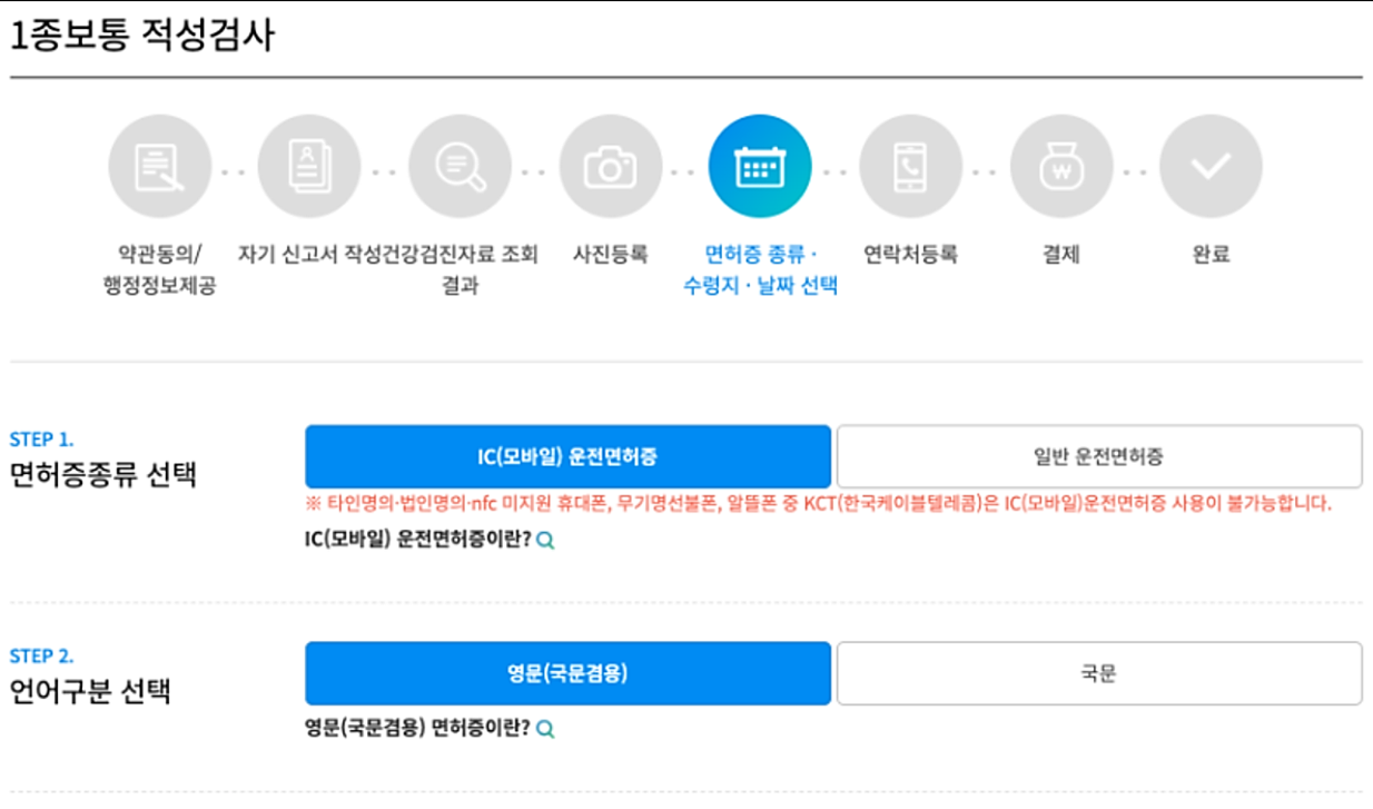 운전면허증 종류