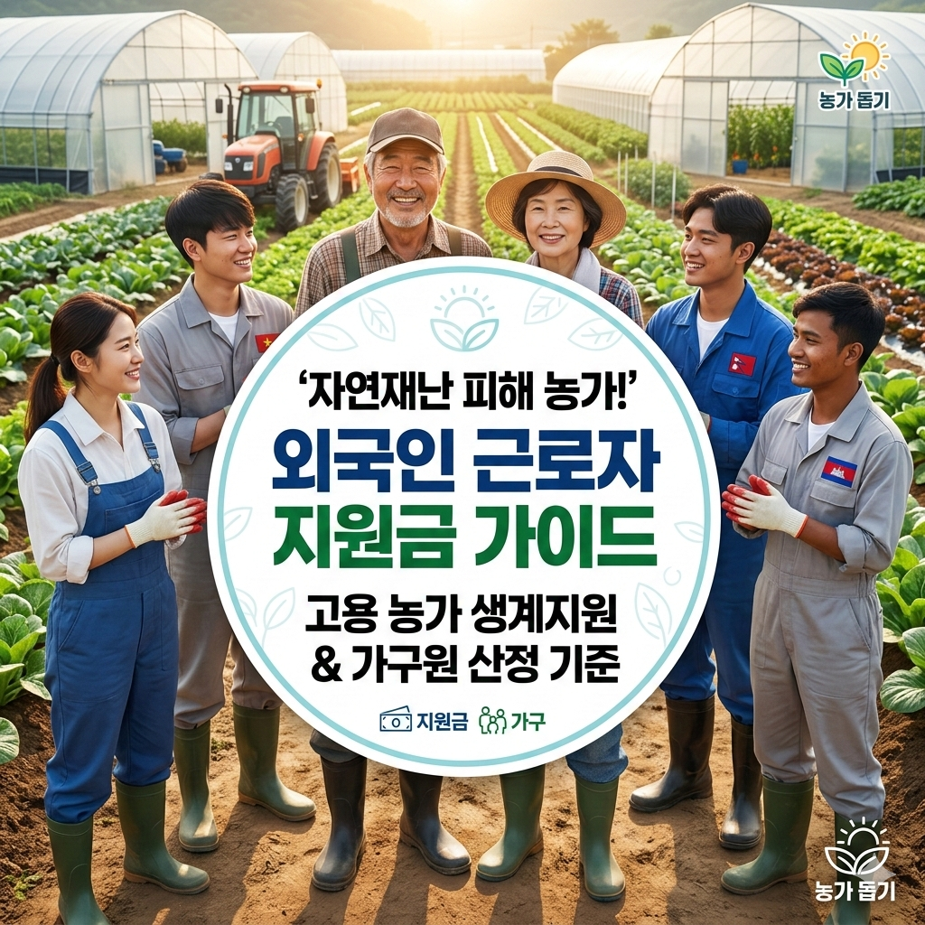 외국인 근로자 지원금 농가 생계지원 가구원 산정 기준 3가지
