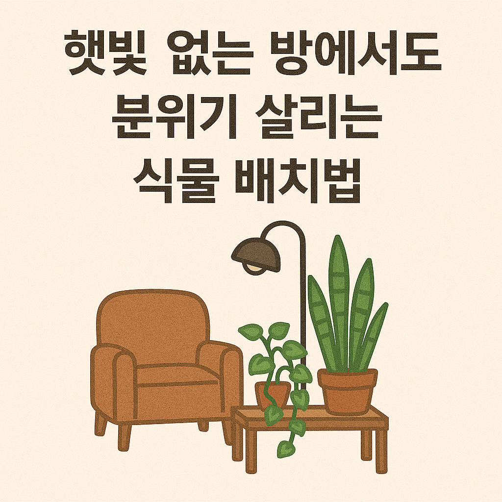 어두운 실내 공간에 적합한 식물 배치 아이디어