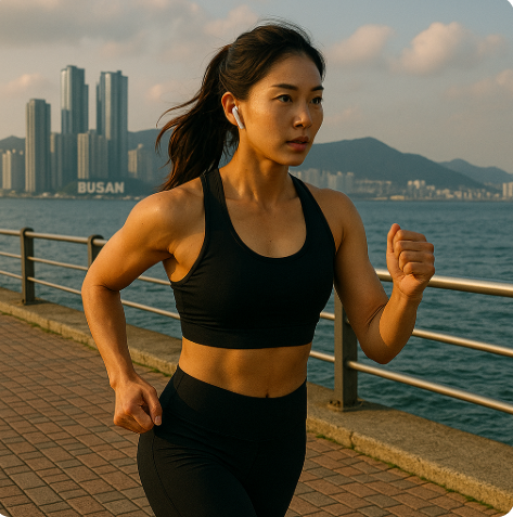 휴가 대비해서 운동하는 사람