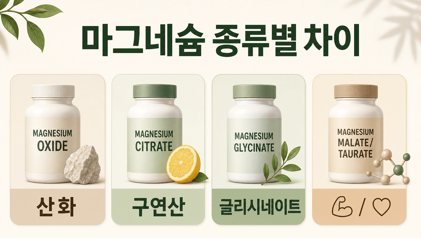 마그네슘 종류별 차이와 선택 기준