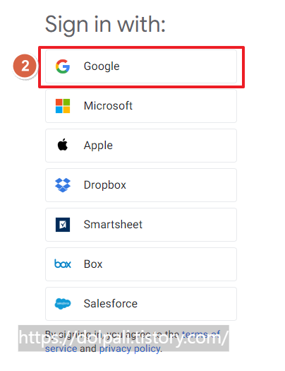 구글 AppSheet 가입하기-계정선택