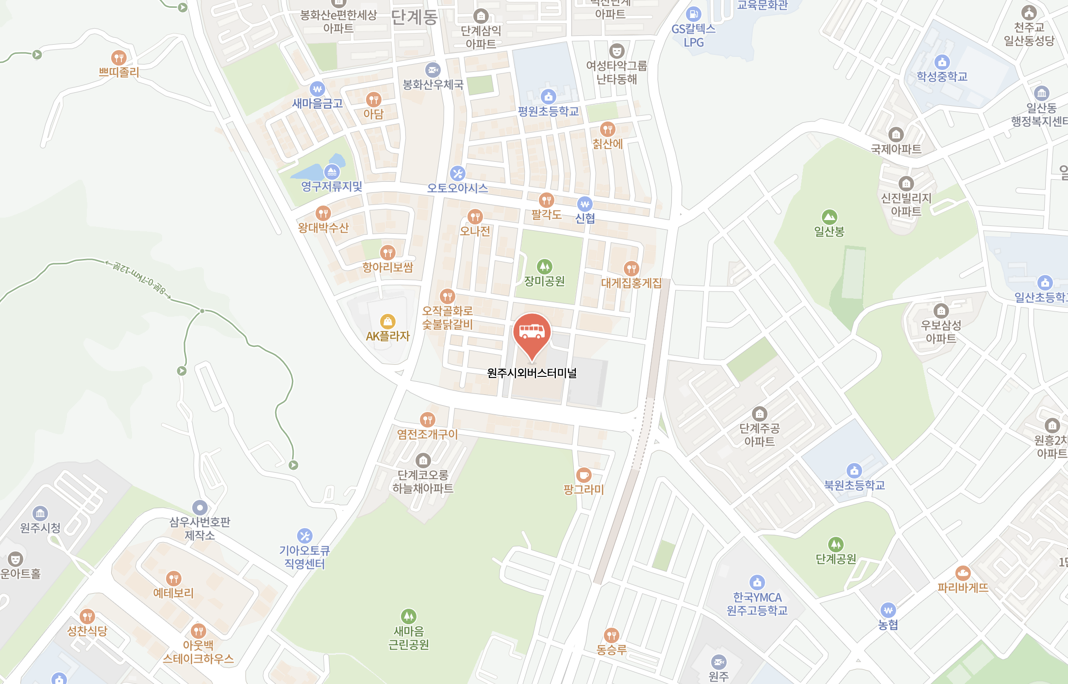 원주시외버스터미널 시간표 조회 및 예매하기