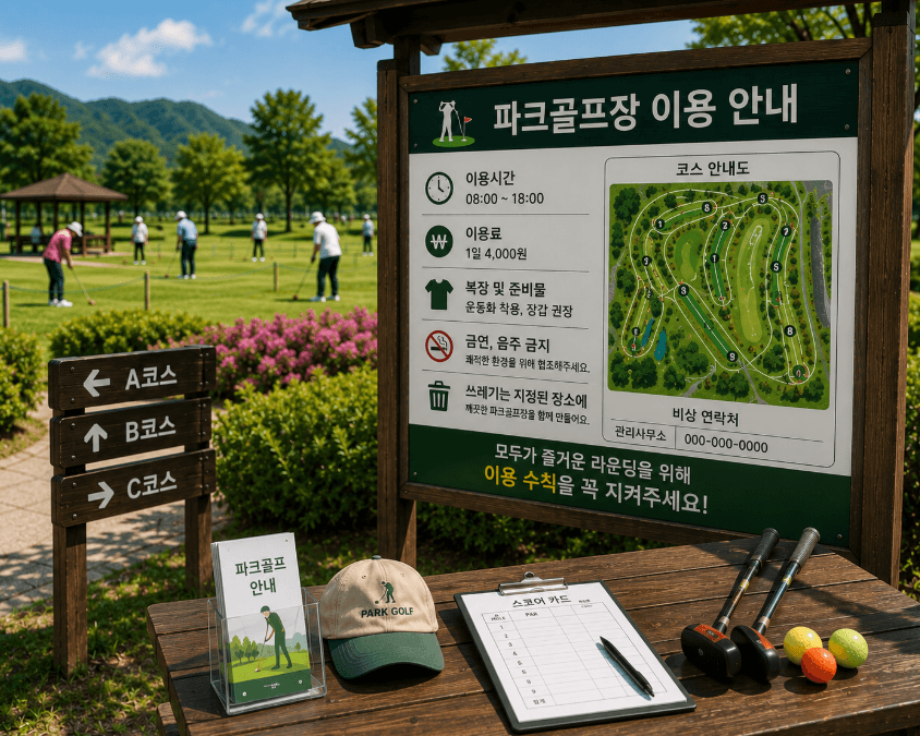 충북 충청북도 도립파크골프장(내수읍) 예약 방법과 이용요금 총정리