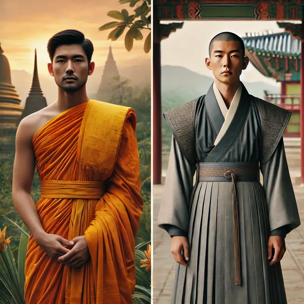 남방 불교 승복과 한국 불교 승복