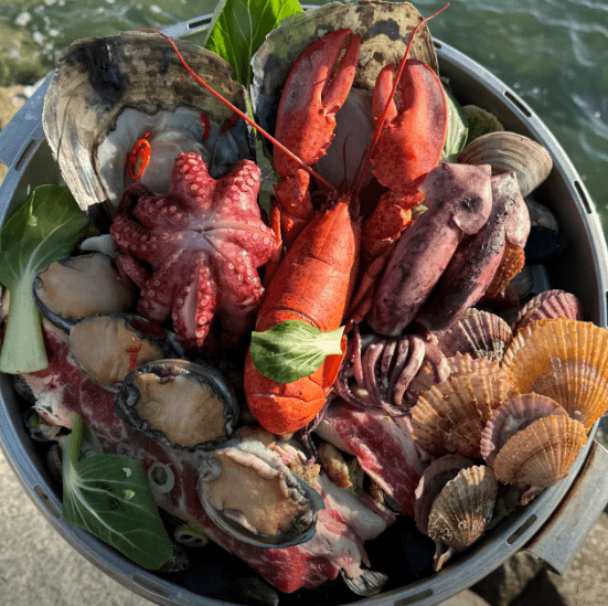 거북섬 맛집 "노을조개 거북섬" 음식