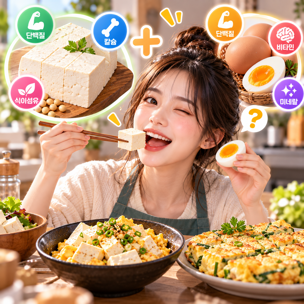 두부와 계란 같이 먹어도 될까?