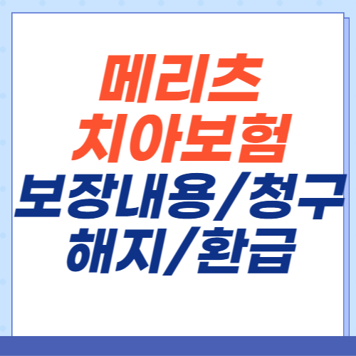 메리츠-치아보험-보장내용-청구-해지-환급