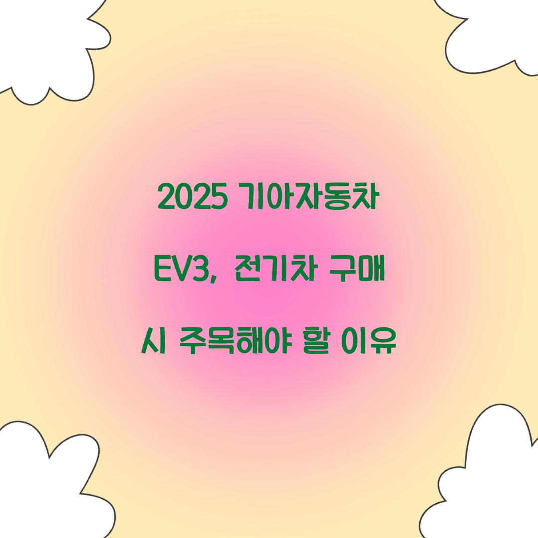 2025 기아자동차 EV3