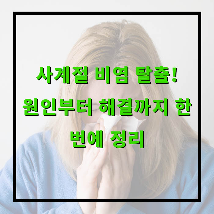 사계절 비염 탈출! 원인부터 해결까지 한 번에 정리