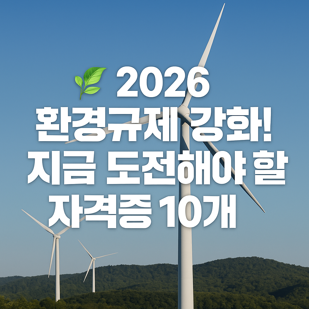 2026년 환경규제 강화로 뜨는 환경 관련 자격증 10개
