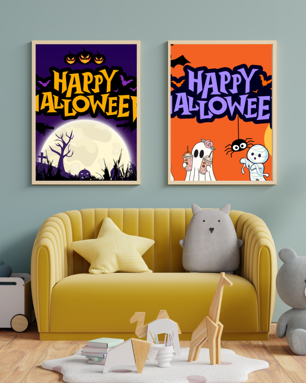 어린이방 할로윈 액자 활용예시