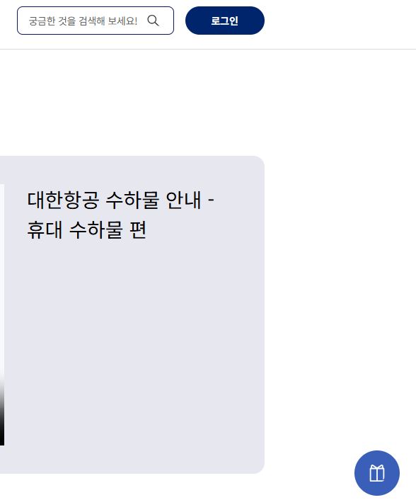 비행기 기내 반입 금지 가능 물품