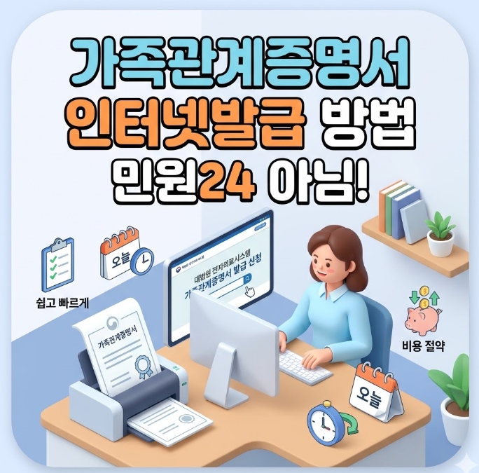 가족관계증명서 인터넷발급 민원24