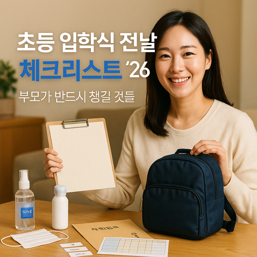 초등 입학식 전날 체크리스트 ’26 ｜ 부모가 반드시 챙길 것들