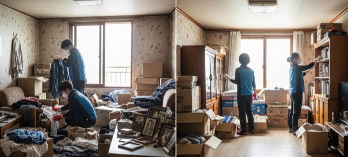 강릉 고독사청소중