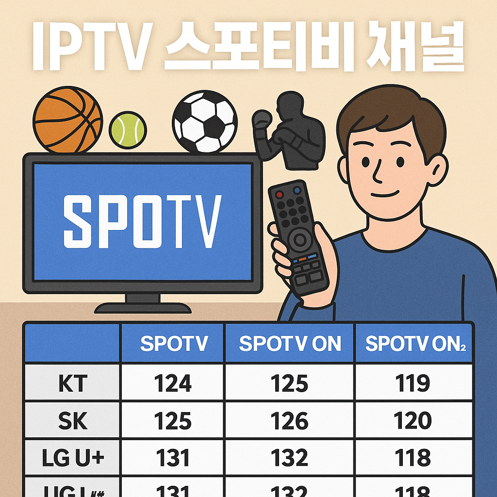 iptv 스포티비 채널 정리