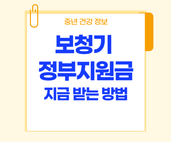 보청기 정부지원금 받는 방법이라고 써 있는 사진