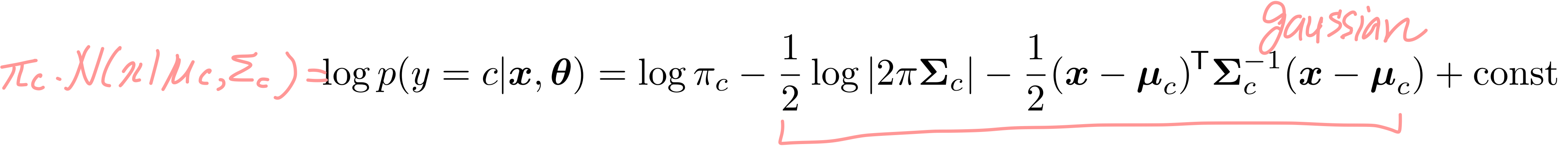 Gaussian log posterior