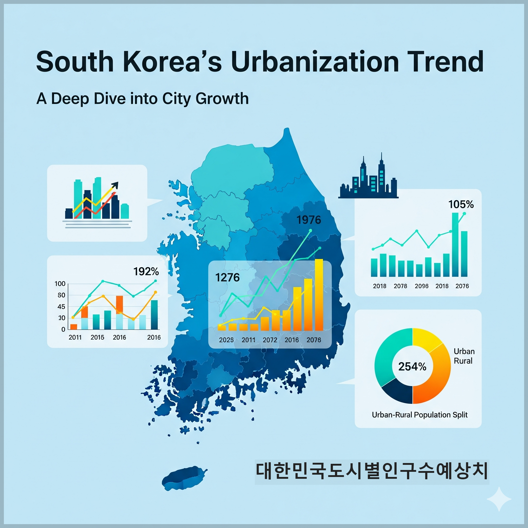 대한민국도시별인구수예상치