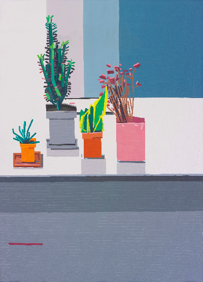 일상적인 장면을 독특한 스타일을 통해 추상적이고 흥미로운 느낌으로 표현한 작품