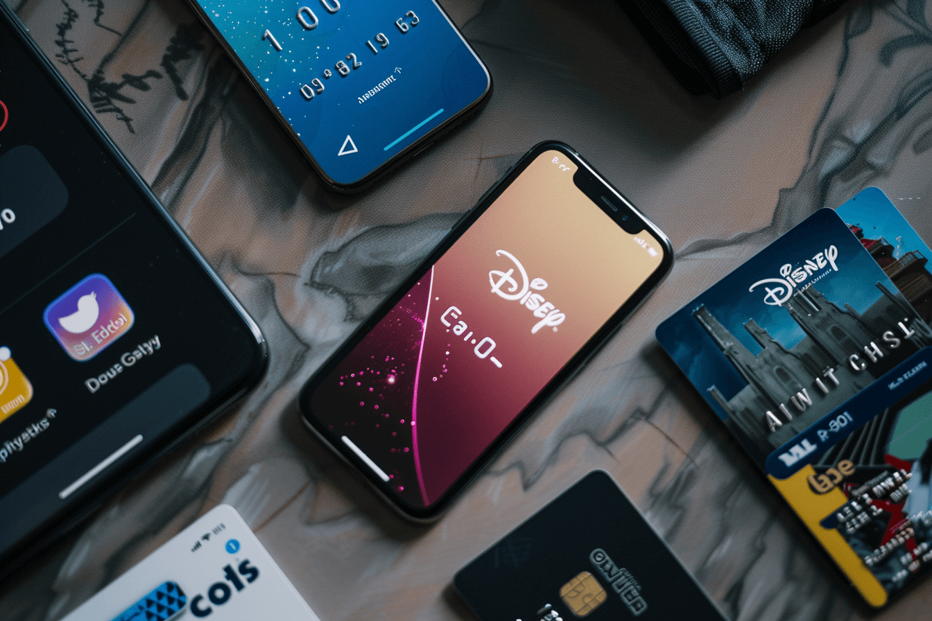 여러개의-스마트폰의-디즈니-플러스-화면