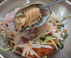 전복물회
