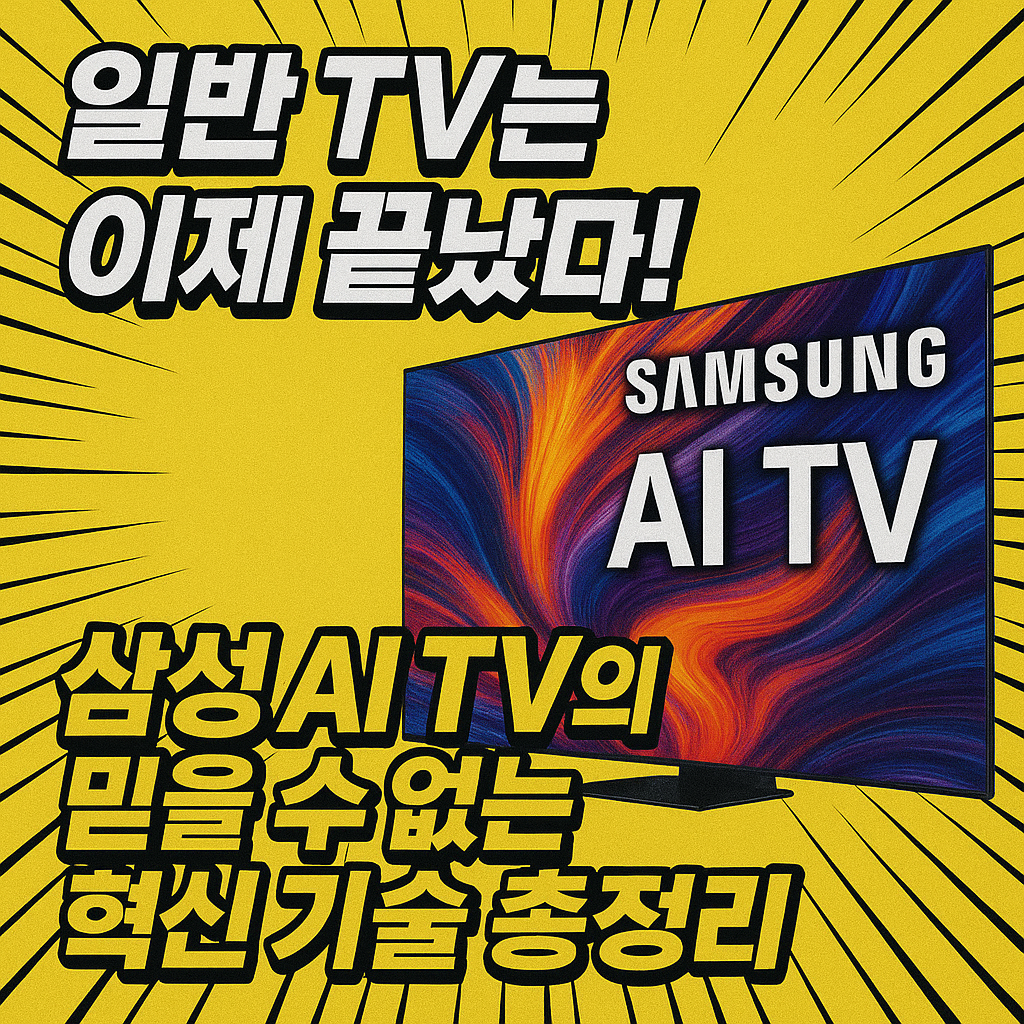 일반 TV는 이제 끝났다! 삼성 AI TV의 믿을 수 없는 혁신 기술 총정리