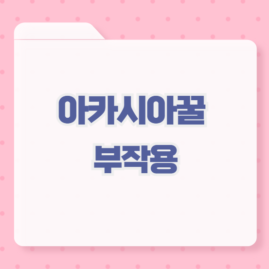 아카시아꿀 부작용