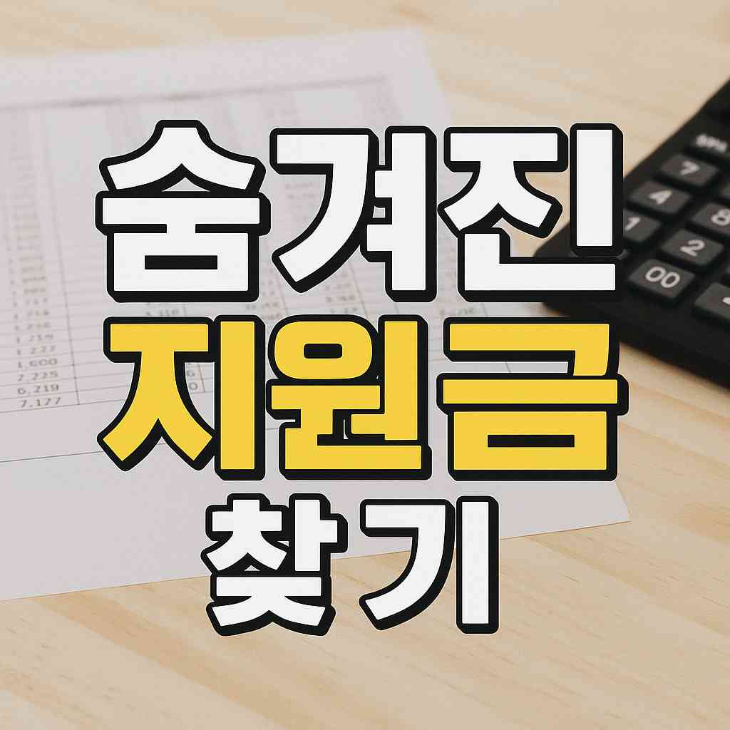 숨겨진 지원금 찾기