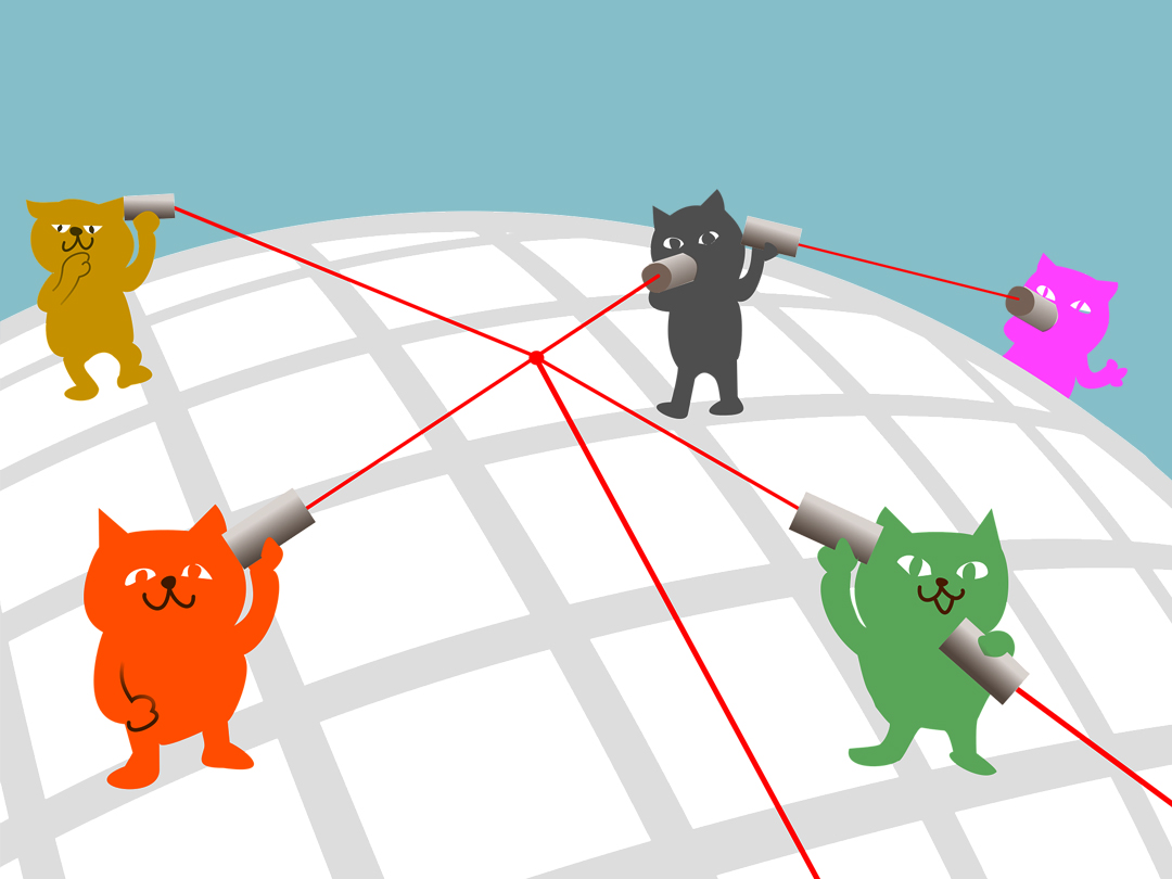 접속한 고양이들 일러서트 무료 이미지 다운로드