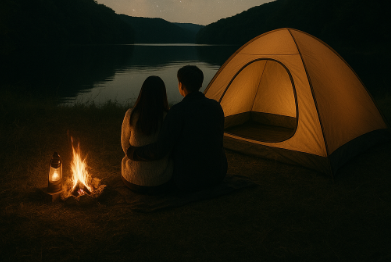 커플 캠핑 관련 사진