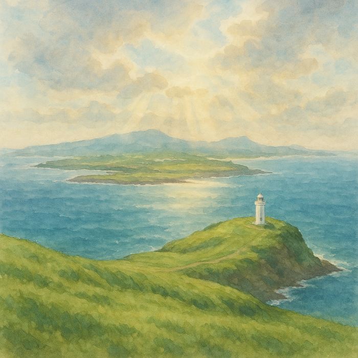 우도 등대 그림