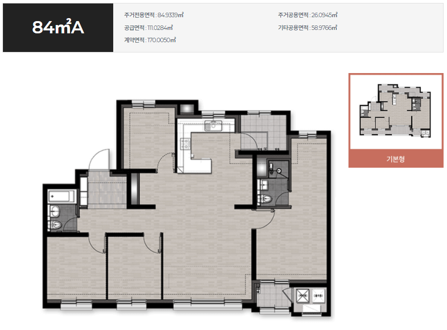 평택 고덕 호반써빗3차 평면도