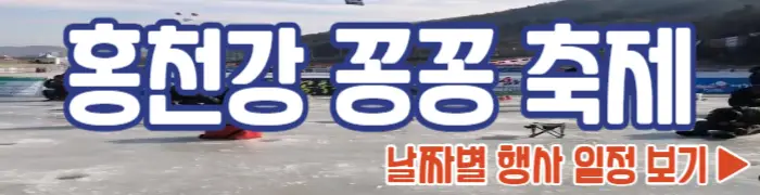 홍천강 꽁꽁 축제 일정 보기