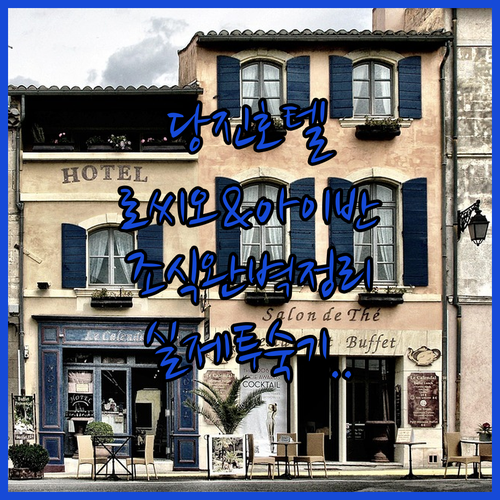 당진 호텔 로씨오와 아이반 실제 투숙..