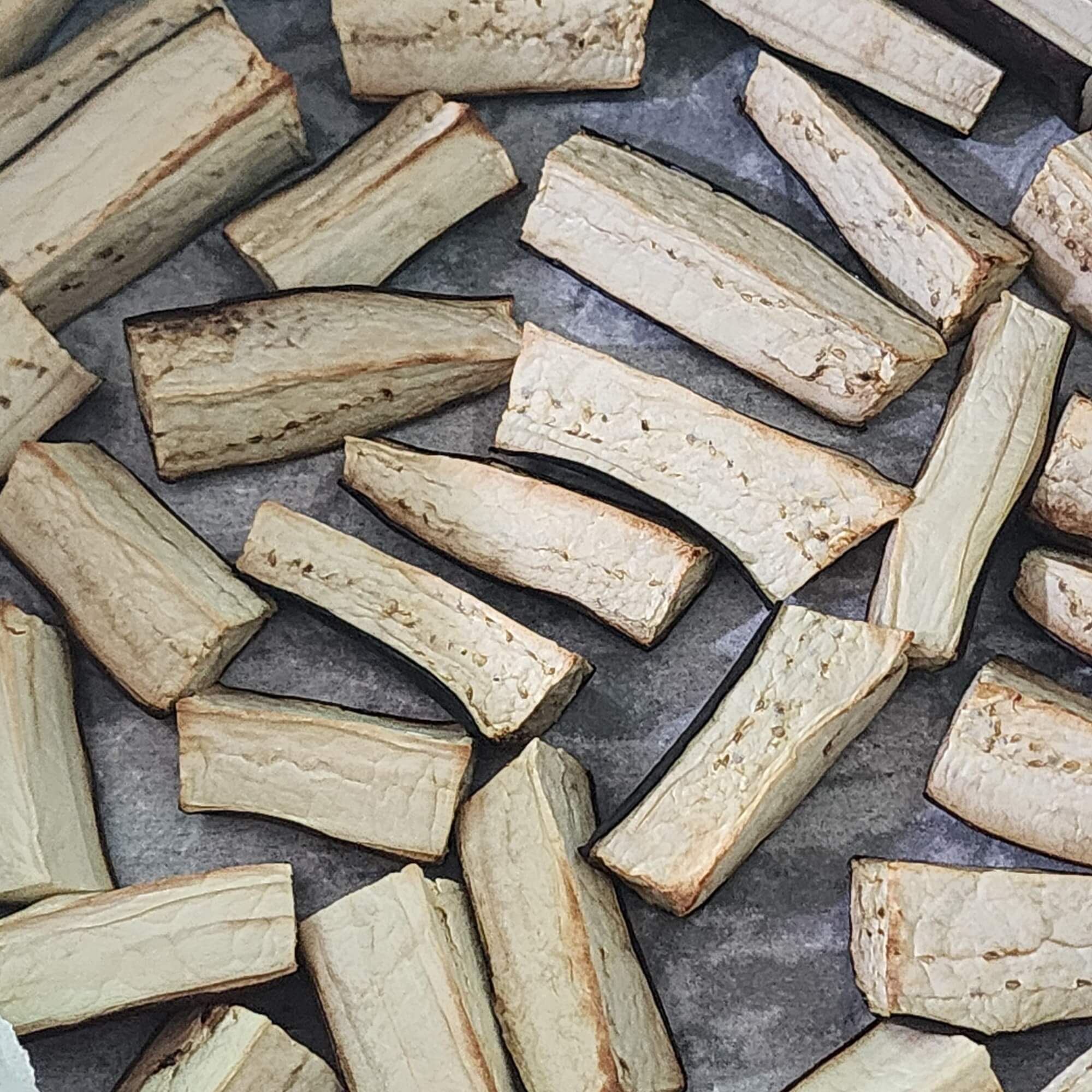 잘 구워진 가지의 모습