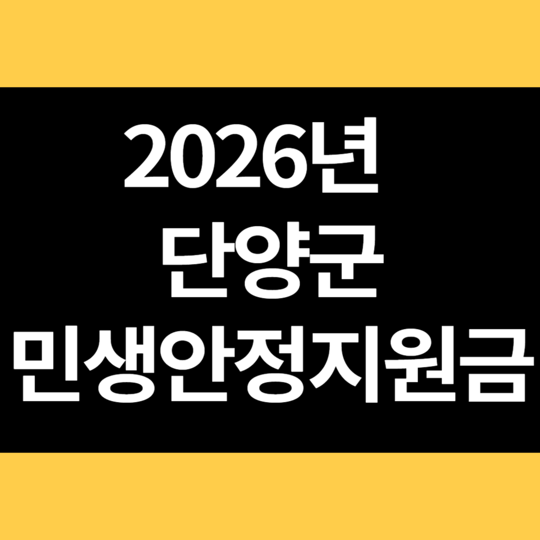 2026년 단양군 민생안정지원금 썸네일