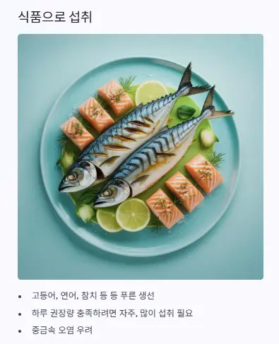 식품 섭취