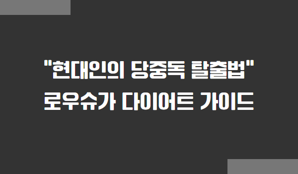 로우슈가 다이어트 가이드