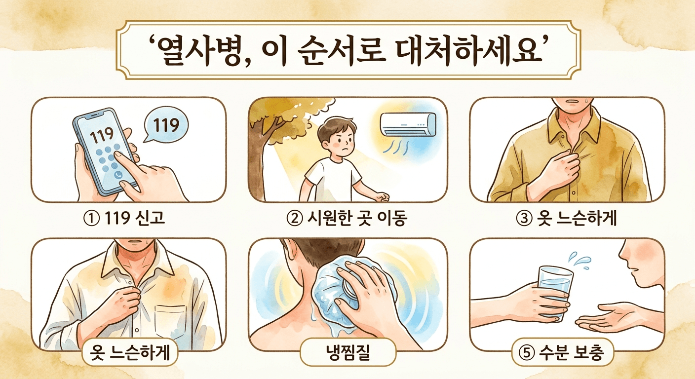 열사병, 이순서로 대처하세요