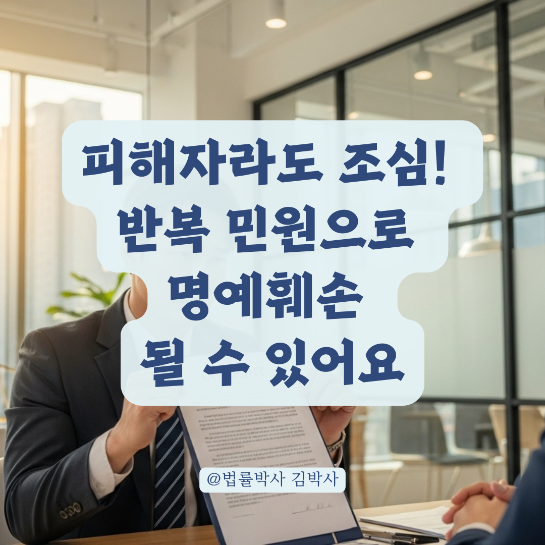 회사에 반복 민원, 명예훼손 될 수 있다? 피해자도 조심해야 할 법적 리스크.